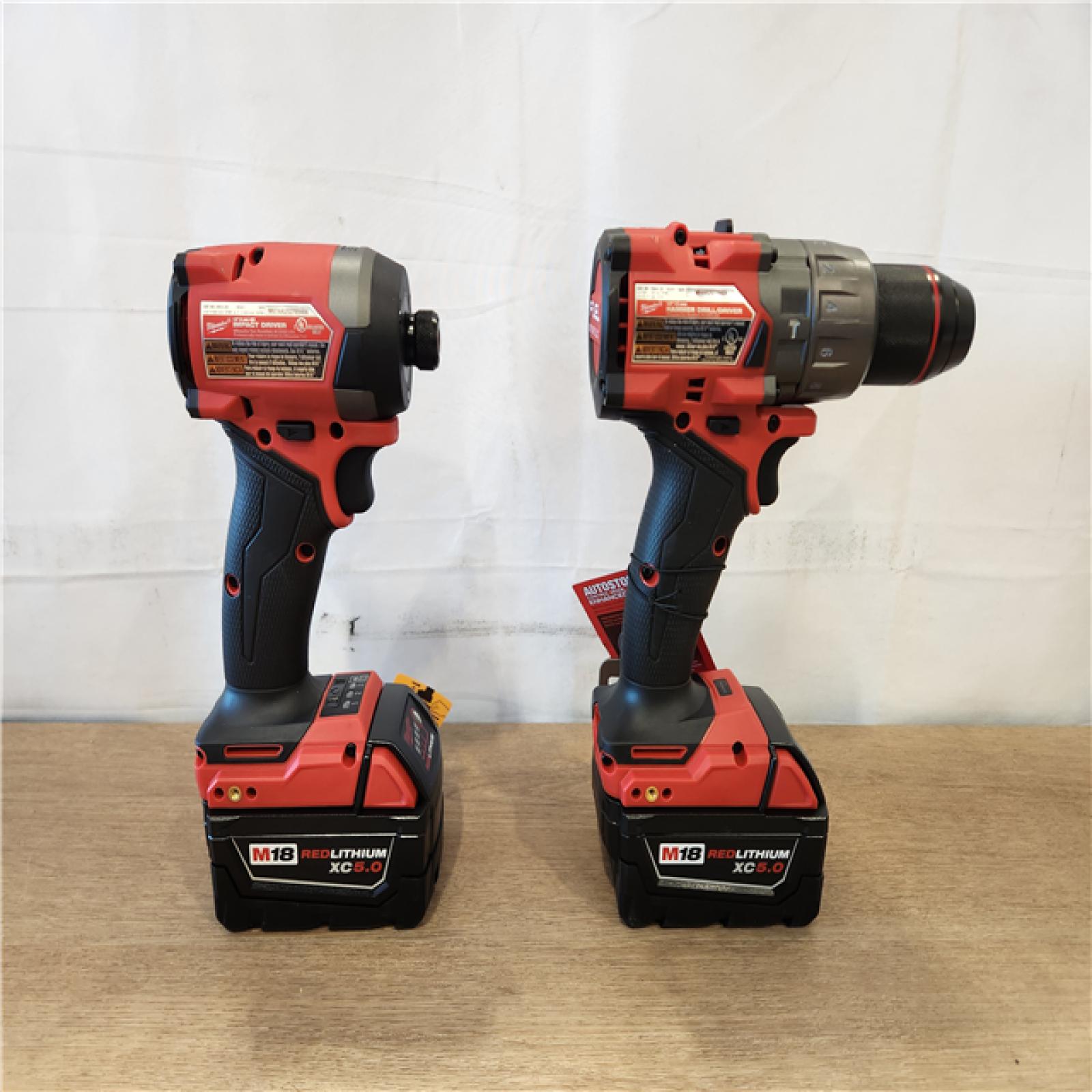 AS-IS- Milwaukee FUEL 18V Lithium-Ion Brushless Cordless Hammer Drill and Impact Driver Combo Kit