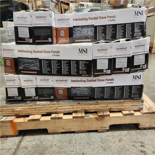 Phoenix Location MSI Glacial Black Ledger Panel 6 in. x 24 in. Splitface Marble Wall Tile (204 sq. ft. /34 case)