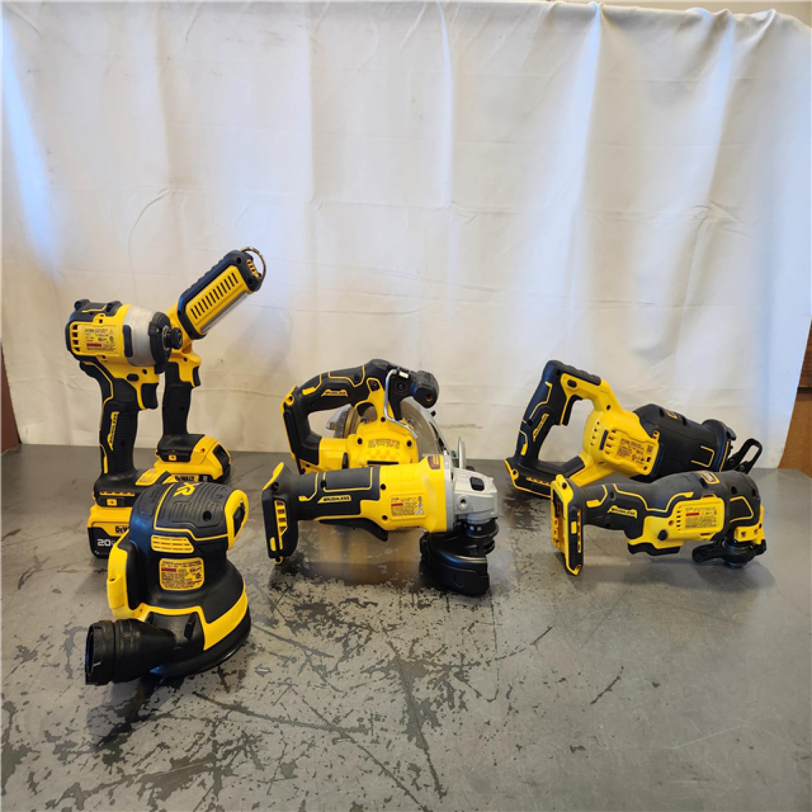 AS-IS- 20-Volt MAX Lithium-Ion Cordless 7-Tool Combo Kit with 2.0 Ah Battery  5.0 Ah Battery and Charger