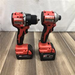 AS-IS Milwaukee 18-Volt Lithium-Ion Brushless Cordless Compact Hammer Drill/Impact Combo Kit