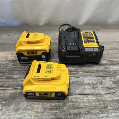 AS-IS DEWALT 20V MAX Lithium-Ion Battery Kit with 5.0Ah and 2.0Ah Battery and Charger