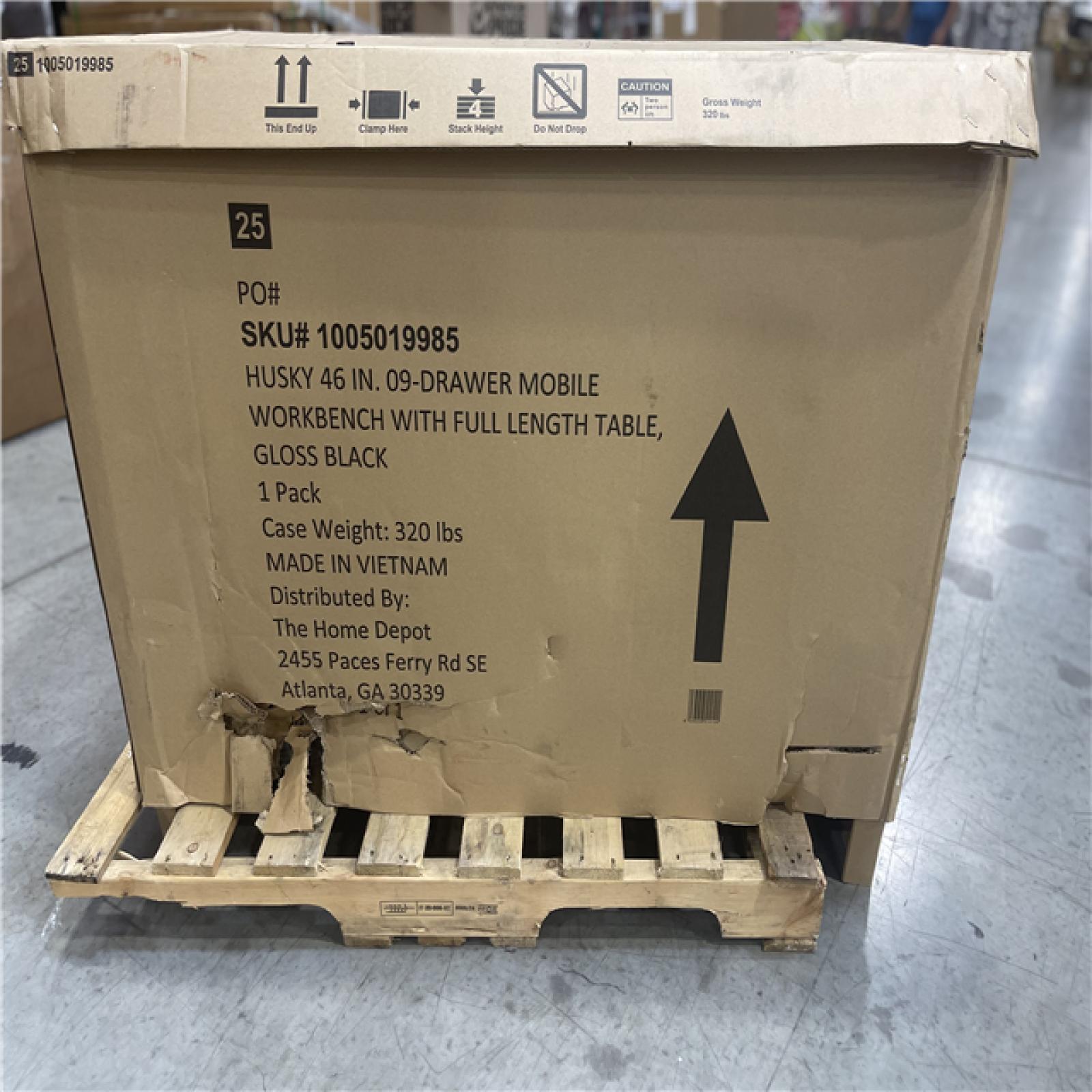 DALLAS LOCATION - Husky Ready-to-Assemble 48 in. W x 72 in. H x 18.3 in. D 24-Gauge 3-Shelf Steel Freestanding Cabinet in Black