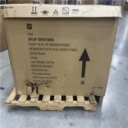 DALLAS LOCATION - Husky Ready-to-Assemble 48 in. W x 72 in. H x 18.3 in. D 24-Gauge 3-Shelf Steel Freestanding Cabinet in Black