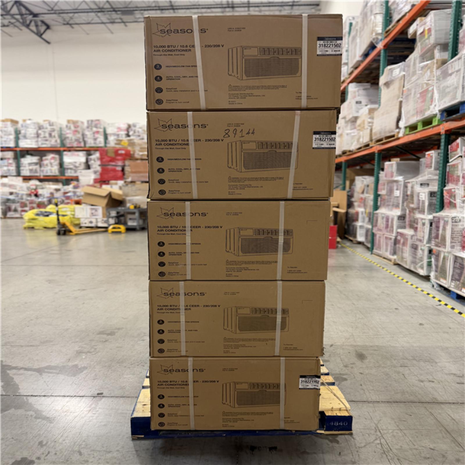 DALLAS LOCATION - SEASONS 10 000 BTU AIR CONDITIONER PALLET-(10 UNITS)