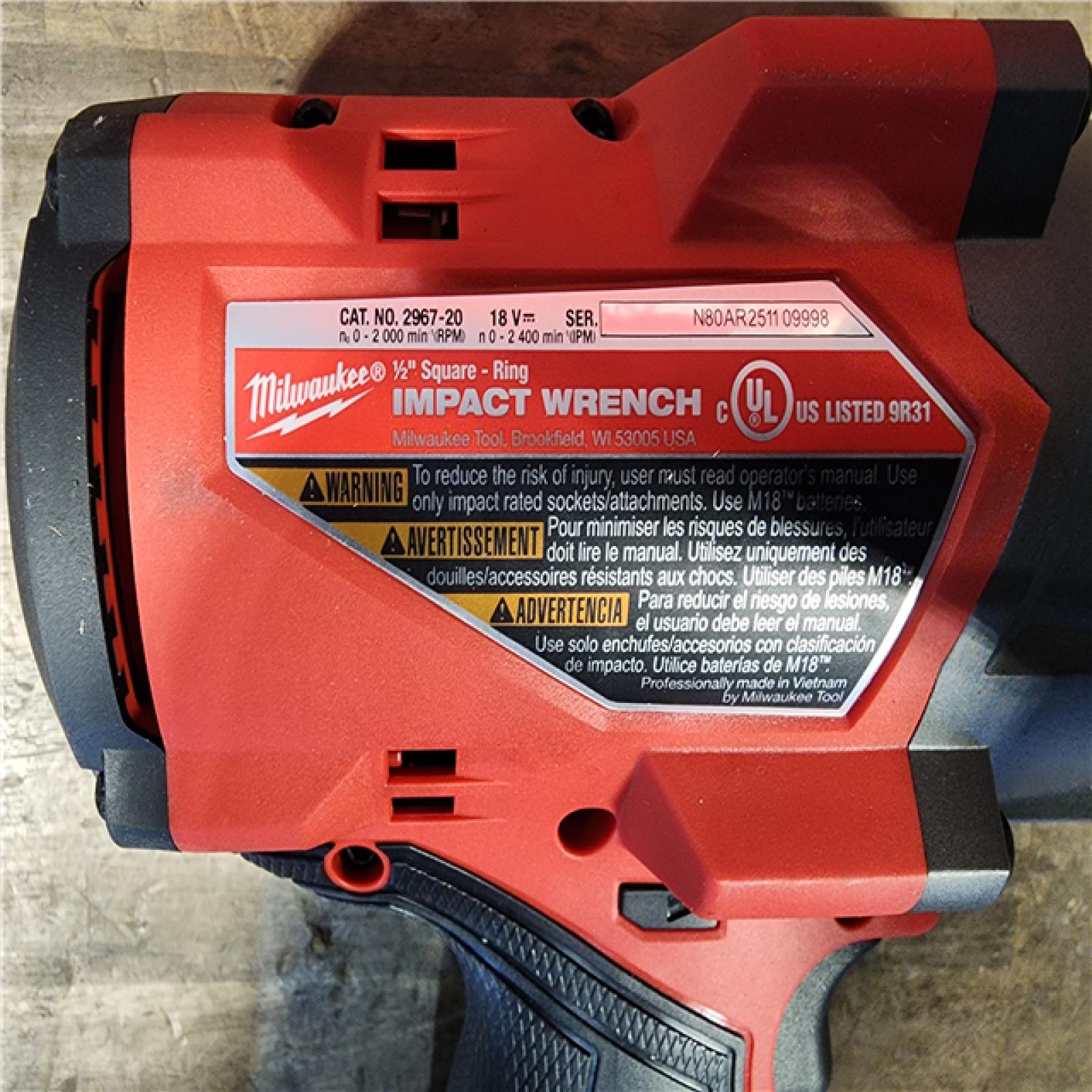 HOUSTON LOCATION - AS-IS (APPEARS LIKE NEW) Milwaukee M18 FUEL 18V Lithium-Ion Brushless Cordless 1/2 in. Impact Wrench with Friction Ring (Tool-Only)