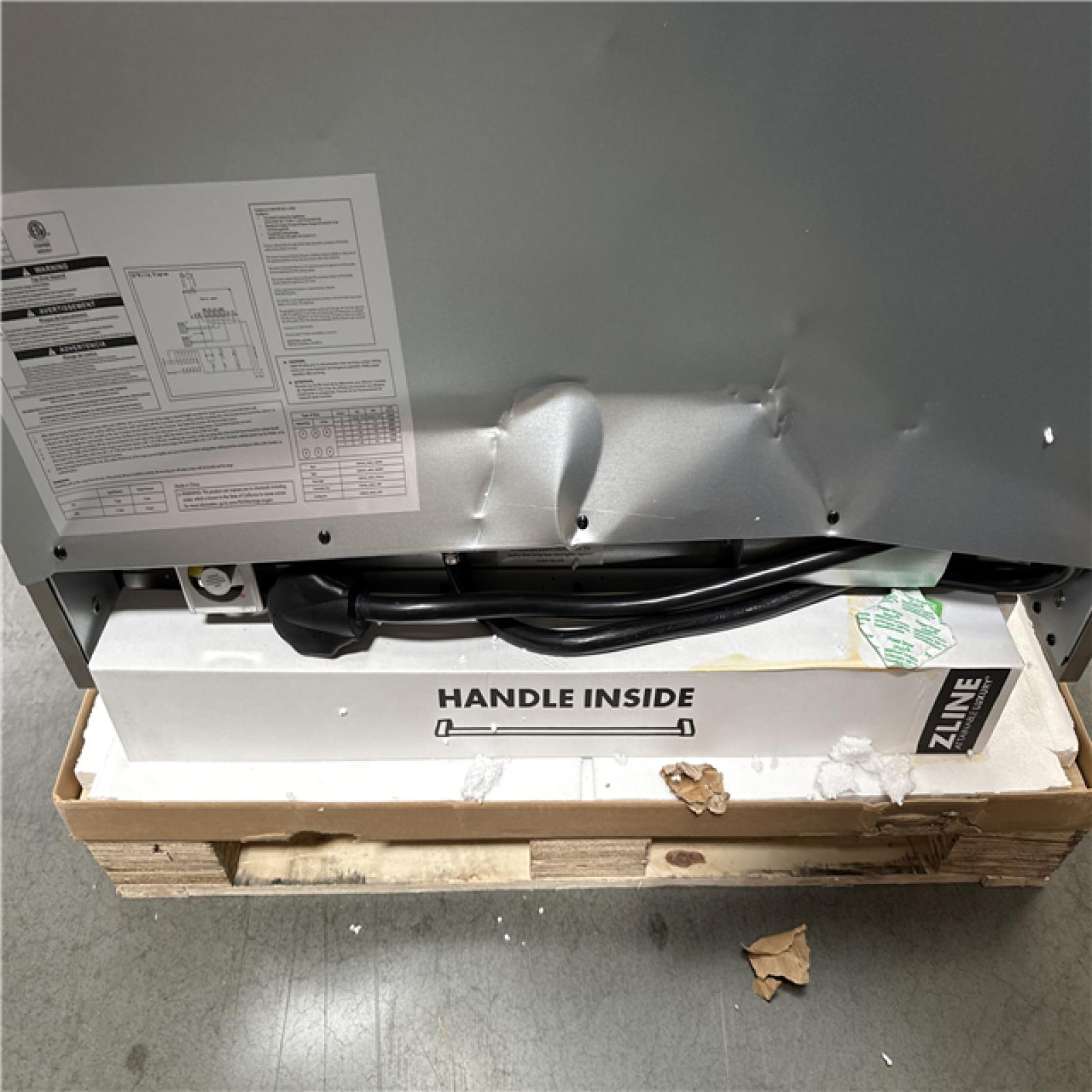 California AS-IS ZLINE 36 Dual Fuel Range SDR36 (Dents to rear)