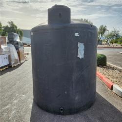 Phoenix AS-IS Tennco Techologies  Inc 1700 Gal. Black Vertical Water Storage Tank