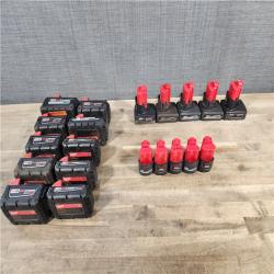 HOUSTON LOCATION - AS-IS MILWAUKEE BATTERY PACK QTY - 20