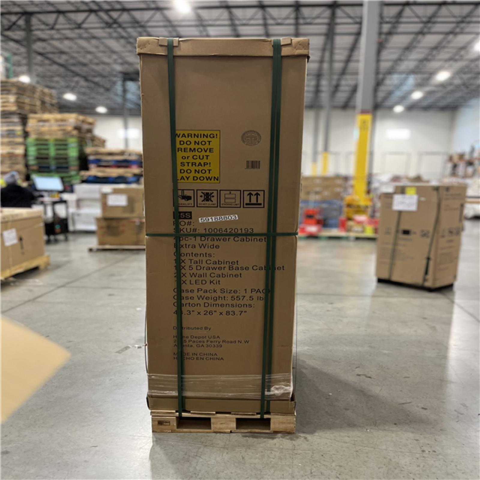 DALLAS LOCATION - AS-IS Husky 4-Piece Extra Wide Heavy Duty Welded Steel Garage Storage System