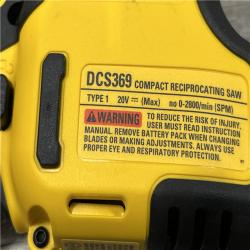 AS-IS DEWALT ATOMIC 20V MAX Cordless Brushless Compact Reciprocating Saw (Tool Only)