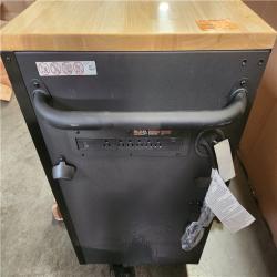 Phoenix LIKE NEW Husky Heavy Duty 61 in. W x 22 in. D 15-Drawer Matte Black Mobile Workbench Cabinet with Solid Wood Top