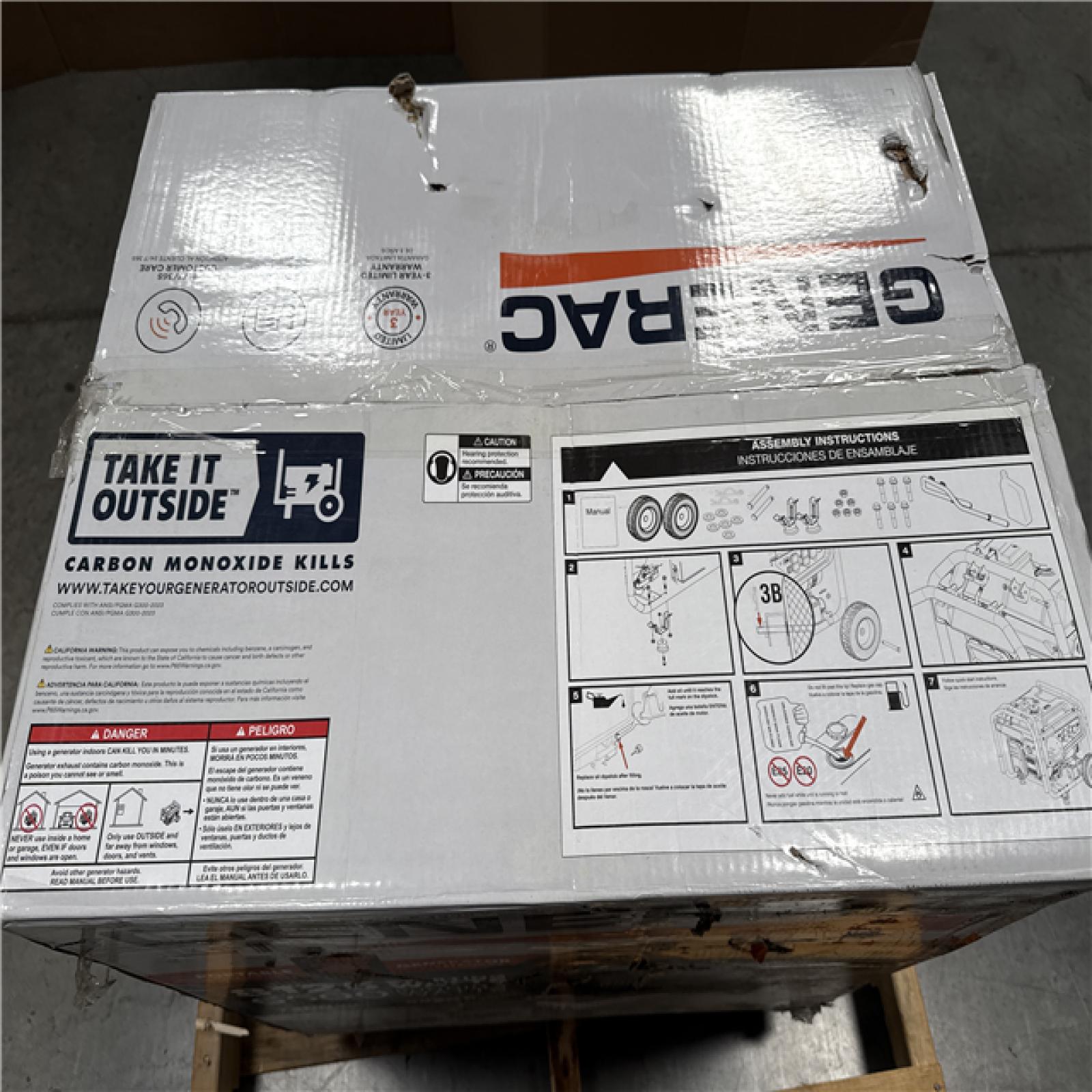 California AS-IS Generac Portable Generator, Appears in Excellent Condition