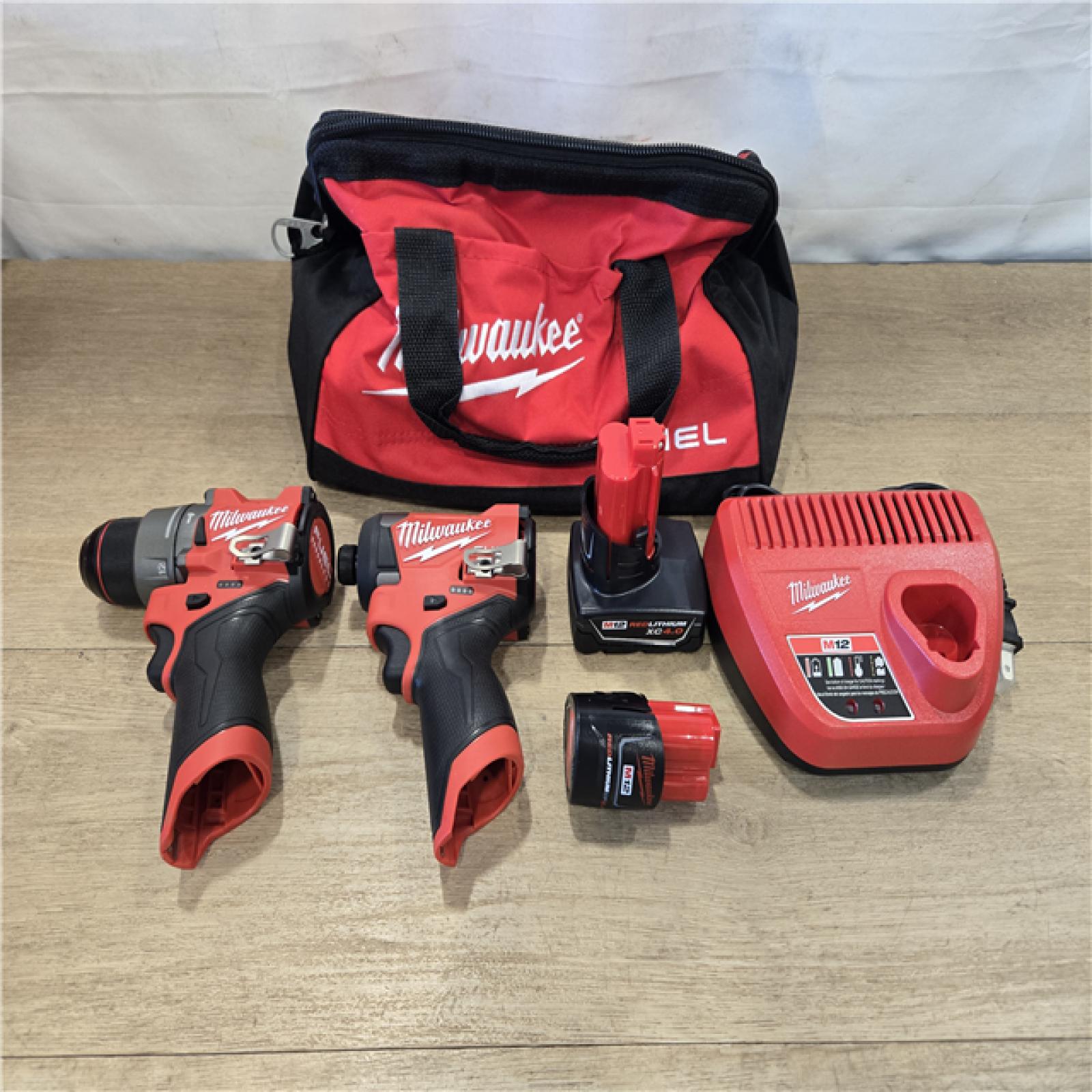 AS-IS Milwaukee FUEL 12V Cordless Hammer Drill and Impact Driver Combo Kit