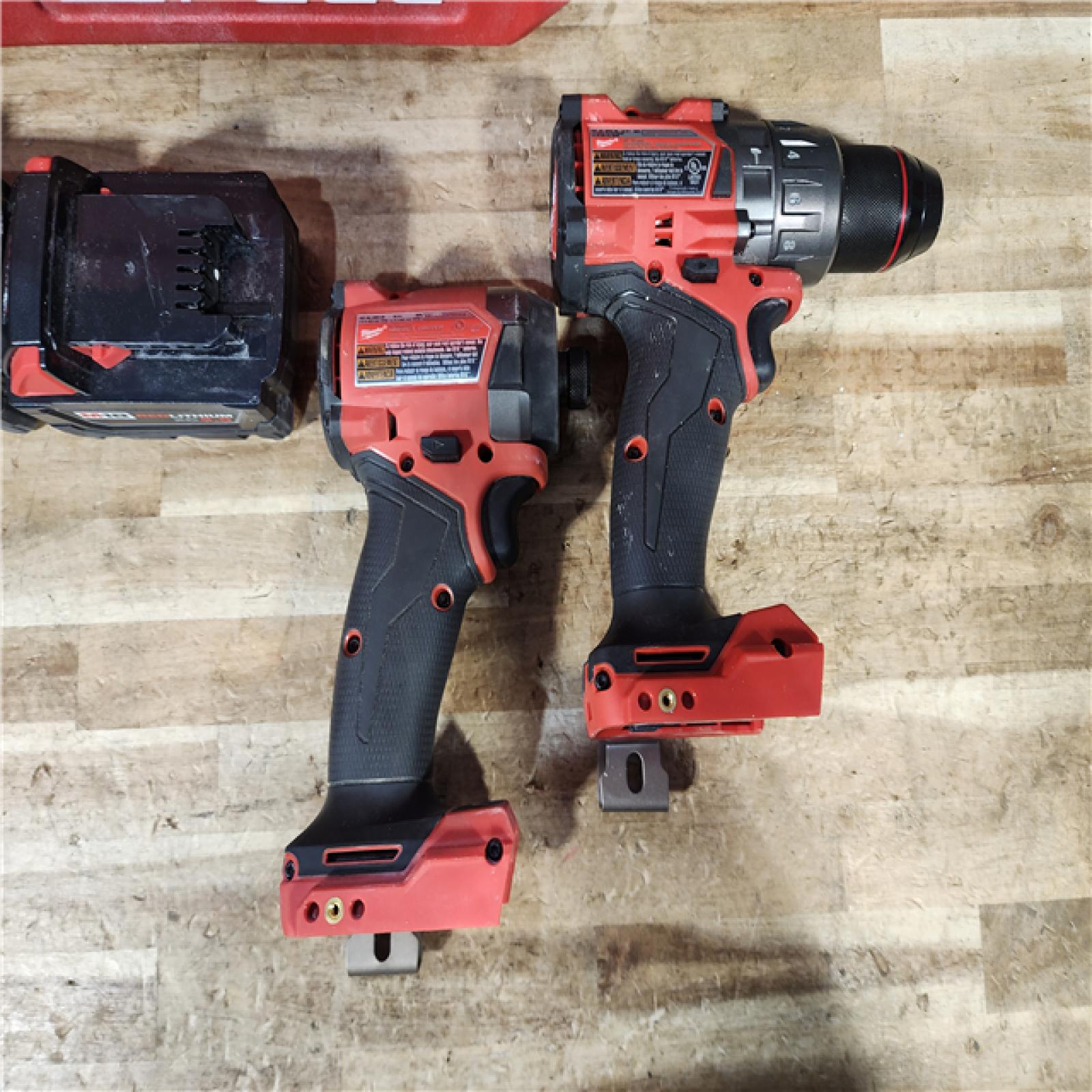 HOUSTON LOCATION - AS - IS Milwaukee FUEL 18V Lithium-Ion Brushless Cordless Hammer Drill and Impact Driver Combo Kit