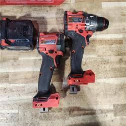 HOUSTON LOCATION - AS - IS Milwaukee FUEL 18V Lithium-Ion Brushless Cordless Hammer Drill and Impact Driver Combo Kit