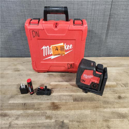 HOUSTON LOCATION - AS-IS Milwaukee 3521-21 4V Lithium-Ion Cordless USB Rechargeable Green Beam Cross Line Laser