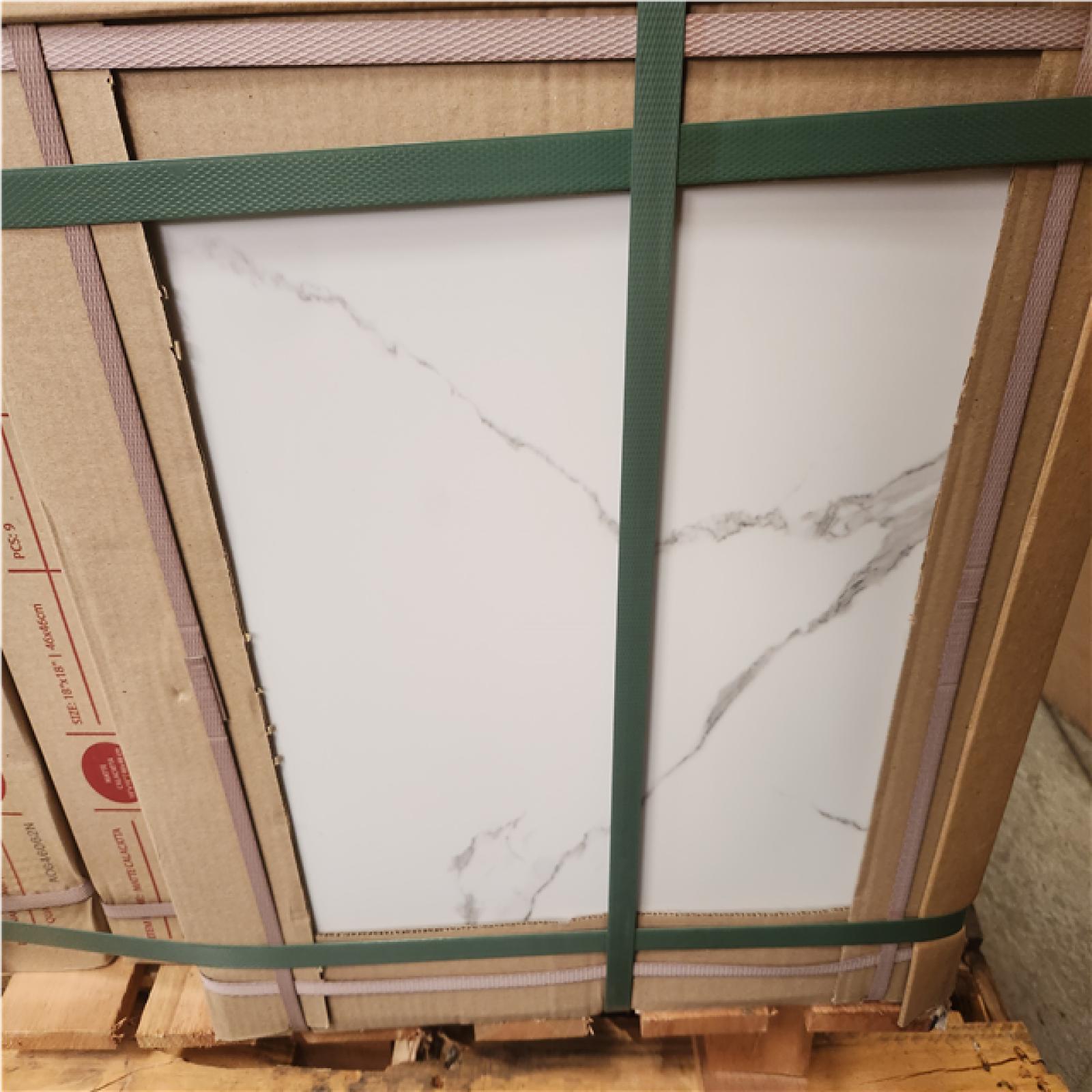 Phoenix NEW Matte Calacatta 18 in. x 18 in. Glazed Ceramic Floor and Wall Tile (491 sq. ft./24 Case)