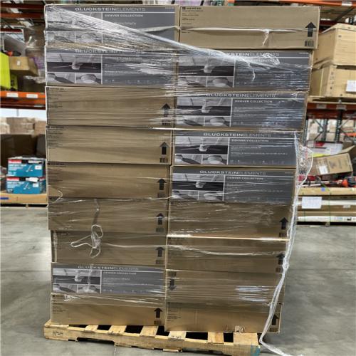 DALLAS LOCATION - Denver 48 in. Integrated LED Indoor White Ceiling Fan with Remote PALLET-(48 UNITS)