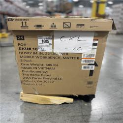 DALLAS LOCATION - AS-IS HUSKY  Tool Storage 84 in. W x 24 in. D Heavy Duty Mobile Workbench Tool Chest with Stainless Steel Work Top in Matte Black