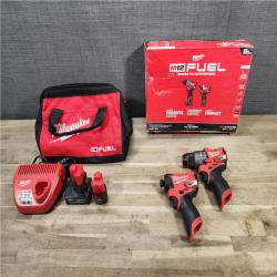 HOUSTON LOCATION - AS-IS Milwaukee 3497-22 12V Brushless Hammer Drill and Impact Driver Combo Kit
