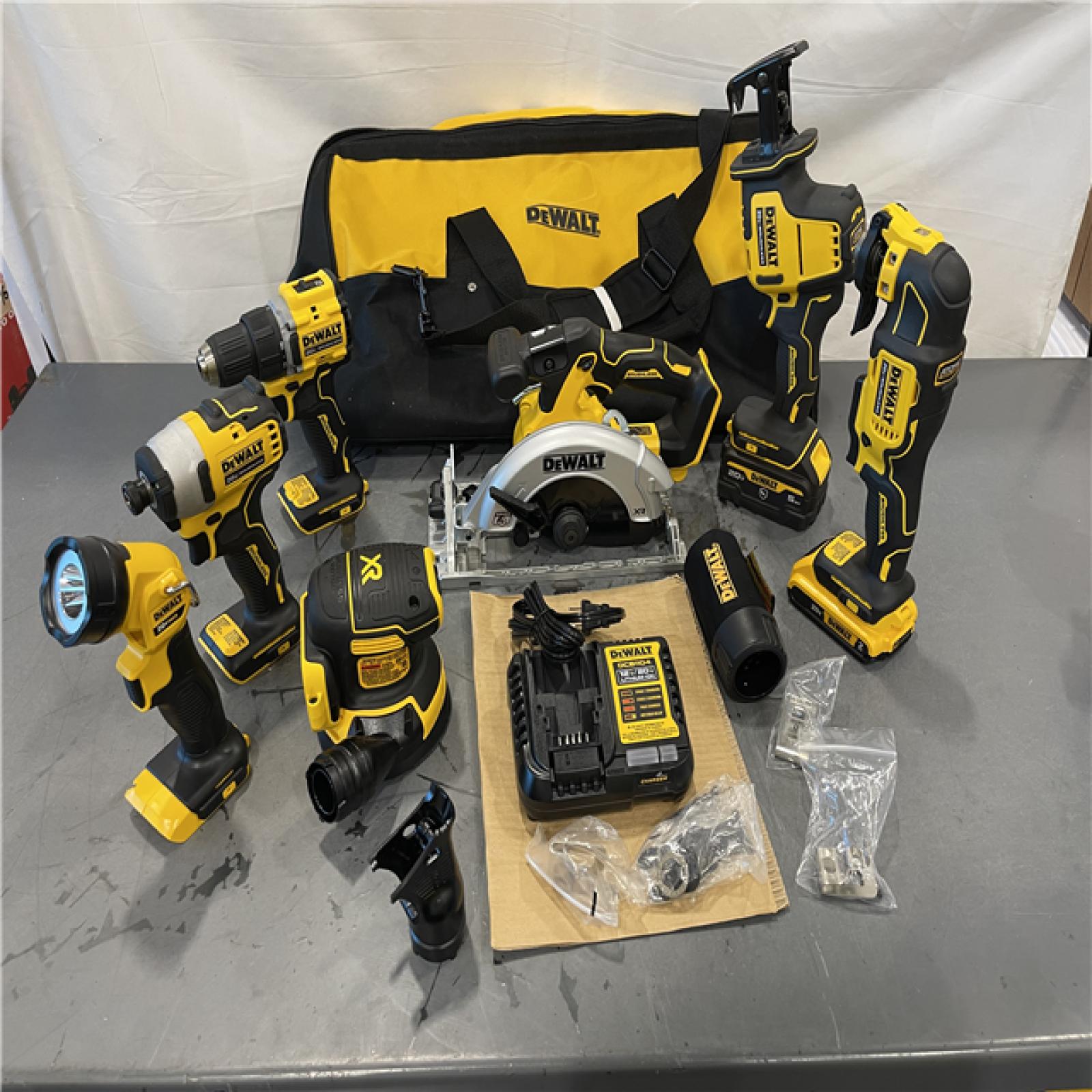 AS-IS - DEWALT 20-Volt MAX Lithium-Ion Cordless 7-Tool Combo Kit
