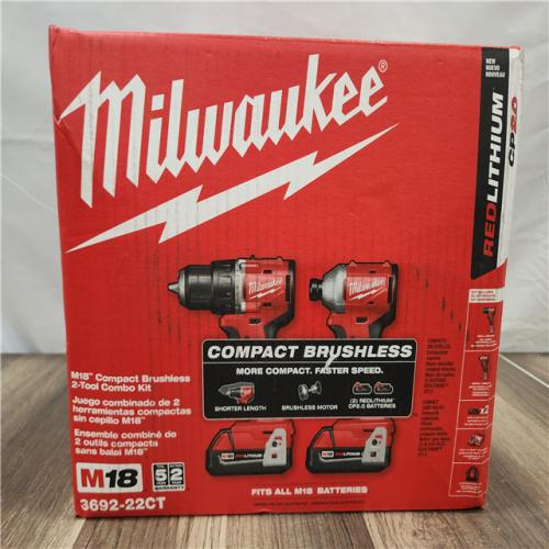 NEW- Milwaukee M18 Compact Brushless 2-Tool Combo Kit