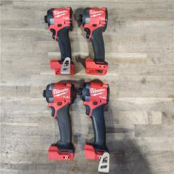 HOUSTON LOCATION - AS-IS (4) Milwaukee 2953-20 18V Lithium-Ion Brushless Cordless 1/4 Hex Impact Driver (Tool-Only)
