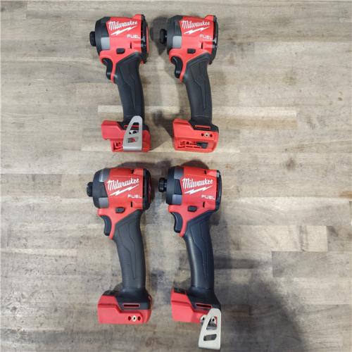 HOUSTON LOCATION - AS-IS (4) Milwaukee 2953-20 18V Lithium-Ion Brushless Cordless 1/4 Hex Impact Driver (Tool-Only)