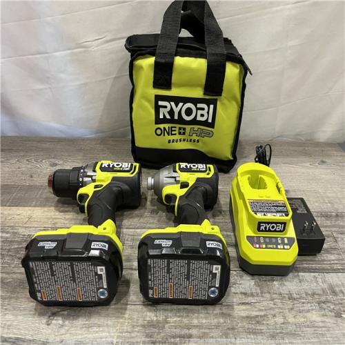 AS-IS RYOBI ONE+ HP 18V Brushless Cordless 2-Tool Combo Kit