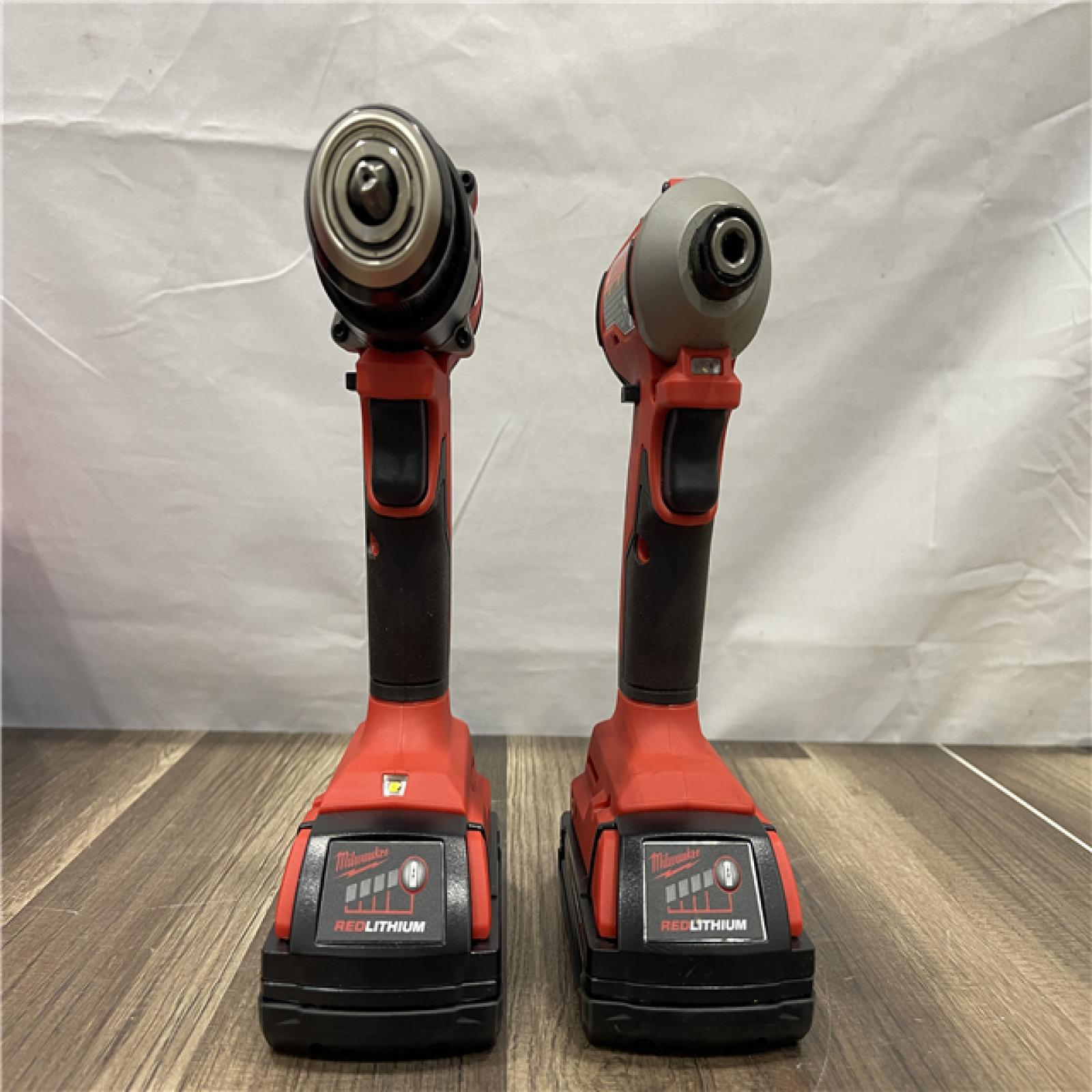 AS-IS Milwaukee M18 18V Lithium-Ion Brushless Cordless Compact Drill/Impact Combo Kit