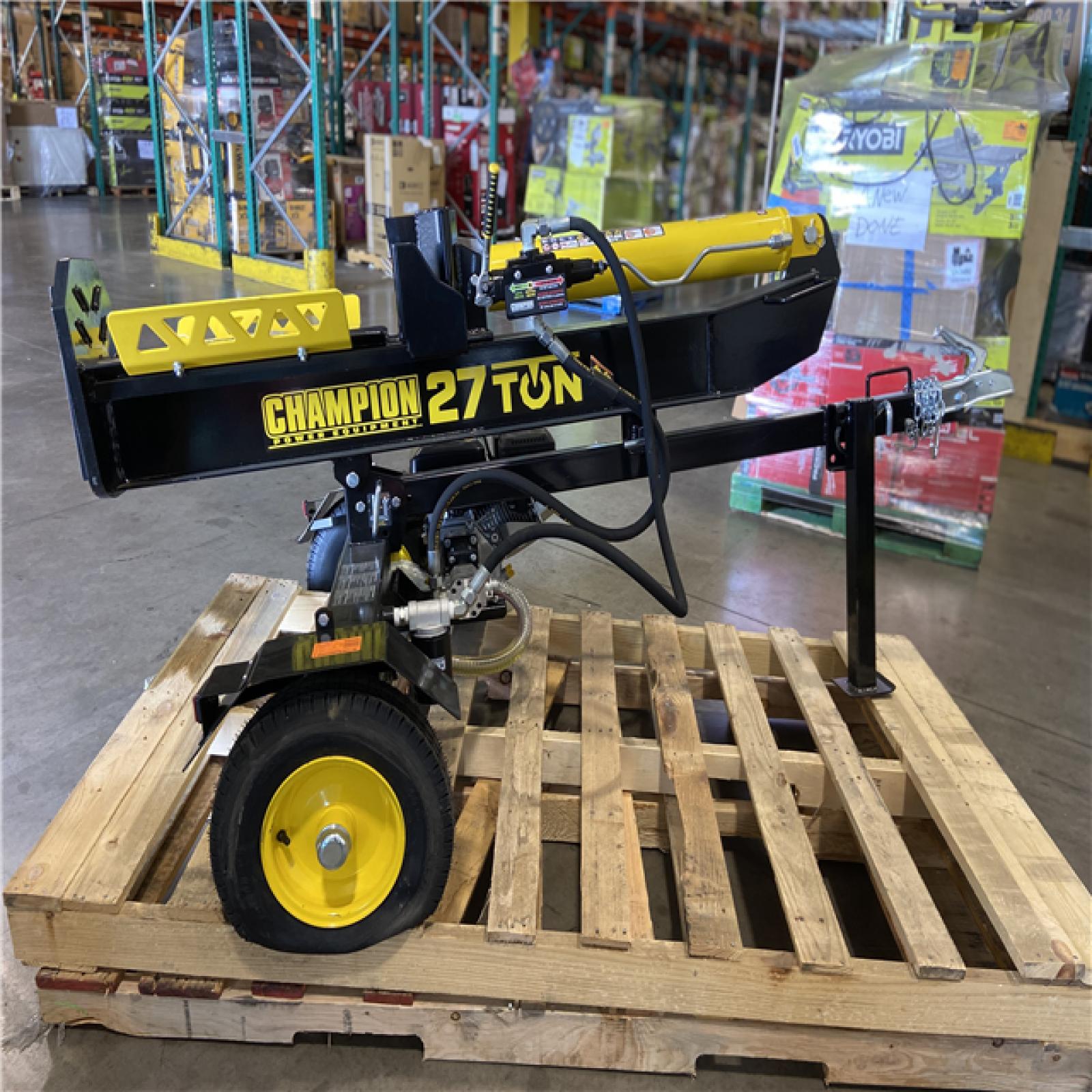 DALLAS LOCATION - Champion Power Equipment 27 Ton 224 cc Gas Powered Hydraulic Wood Log Splitter w/Vertical/Horizontal Operation
