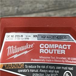 AS-IS Milwaukee FUEL 18V Lithium-Ion Brushless Cordless Compact Router (Tool-Only)