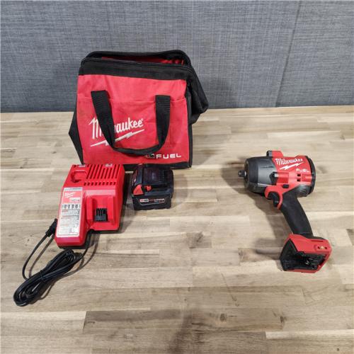 HOUSTON LOCATION - AS-IS Milwaukee M18 1/2 in. Cordless Brushless High Torque Impact Wrench Kit (Battery & Charger)