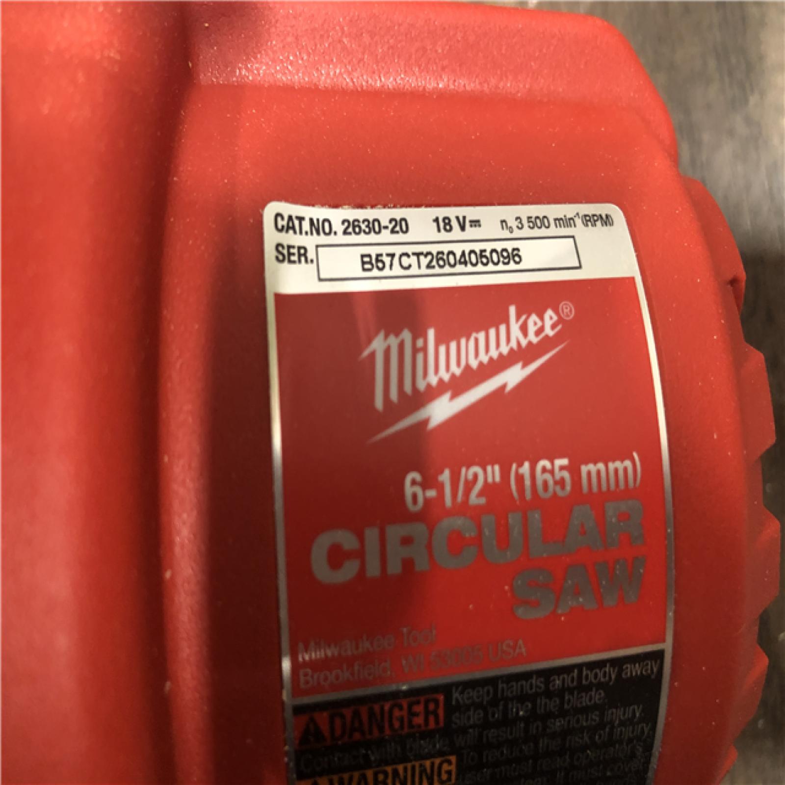 AS-IS Milwaukee M18 18V Lithium-Ion Cordless 6-1/2 in. Circular Saw (Tool-Only)