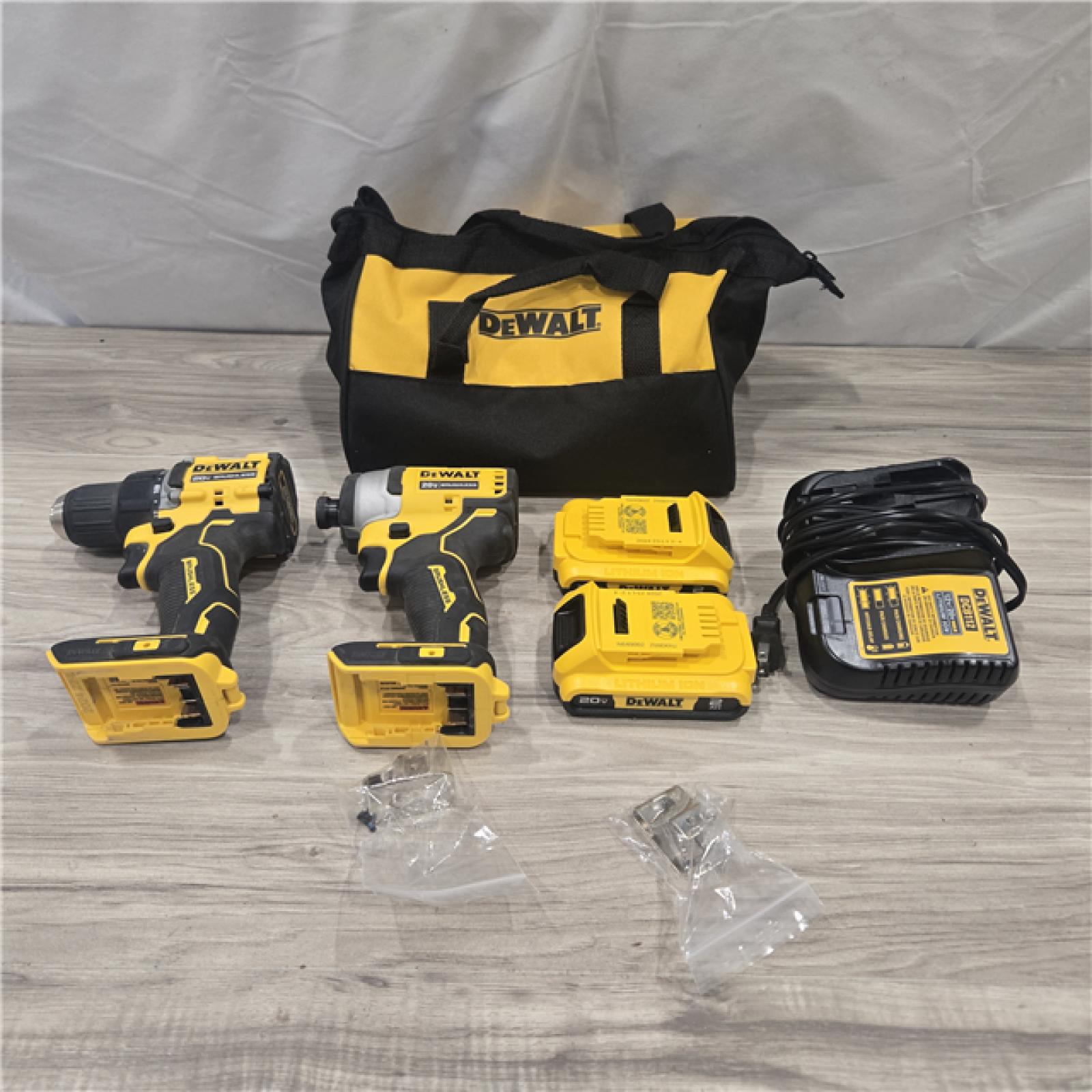 AS-IS Dewalt DCK225D2 20V MAX ATOMIC Compact Cordless Drill Driver and Impact Driver Combo Kit