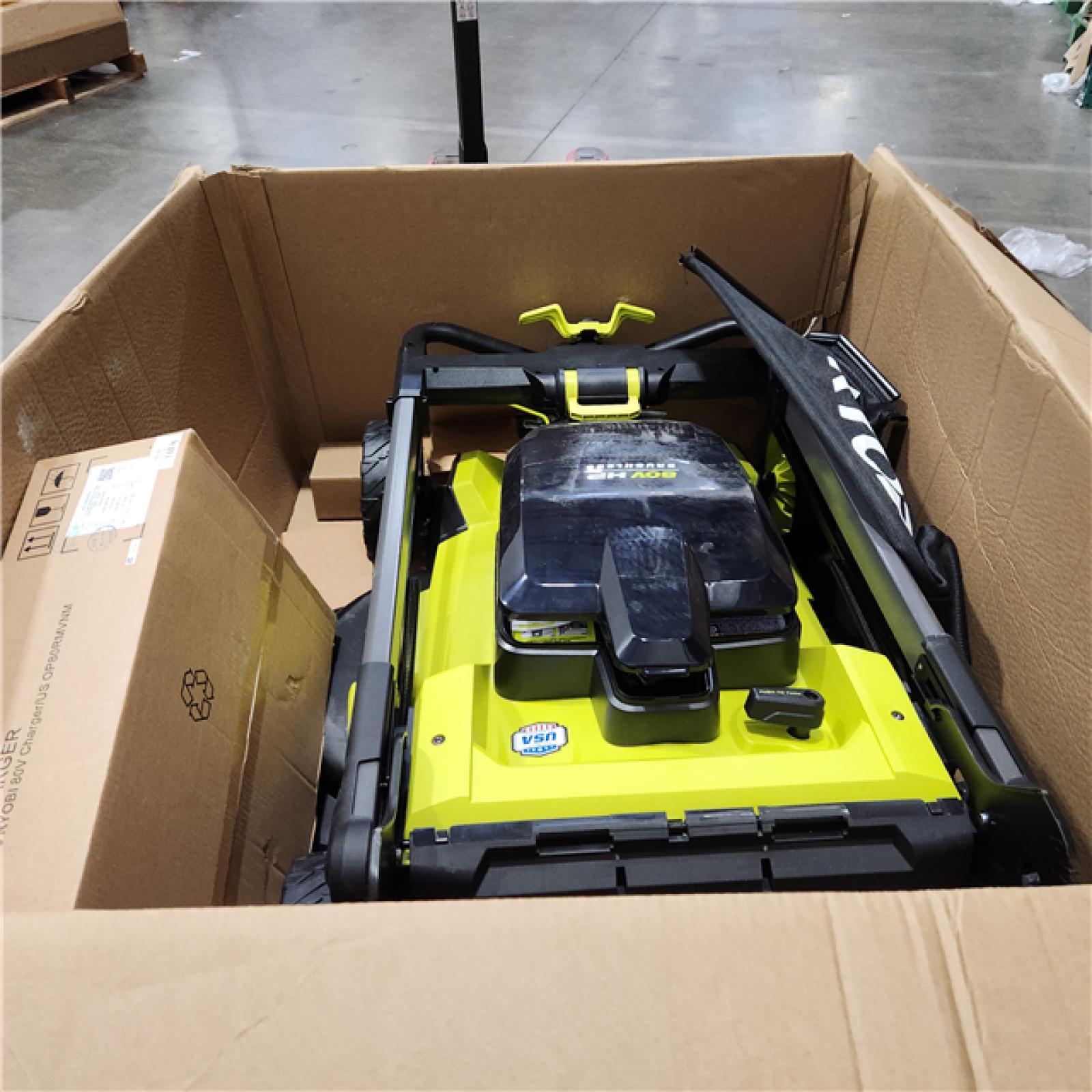 Dallas Location - As-Is RYOBI 80V HP Brushless Battery Cordless Electric 30 in Lawn Mower with Battery and Charger