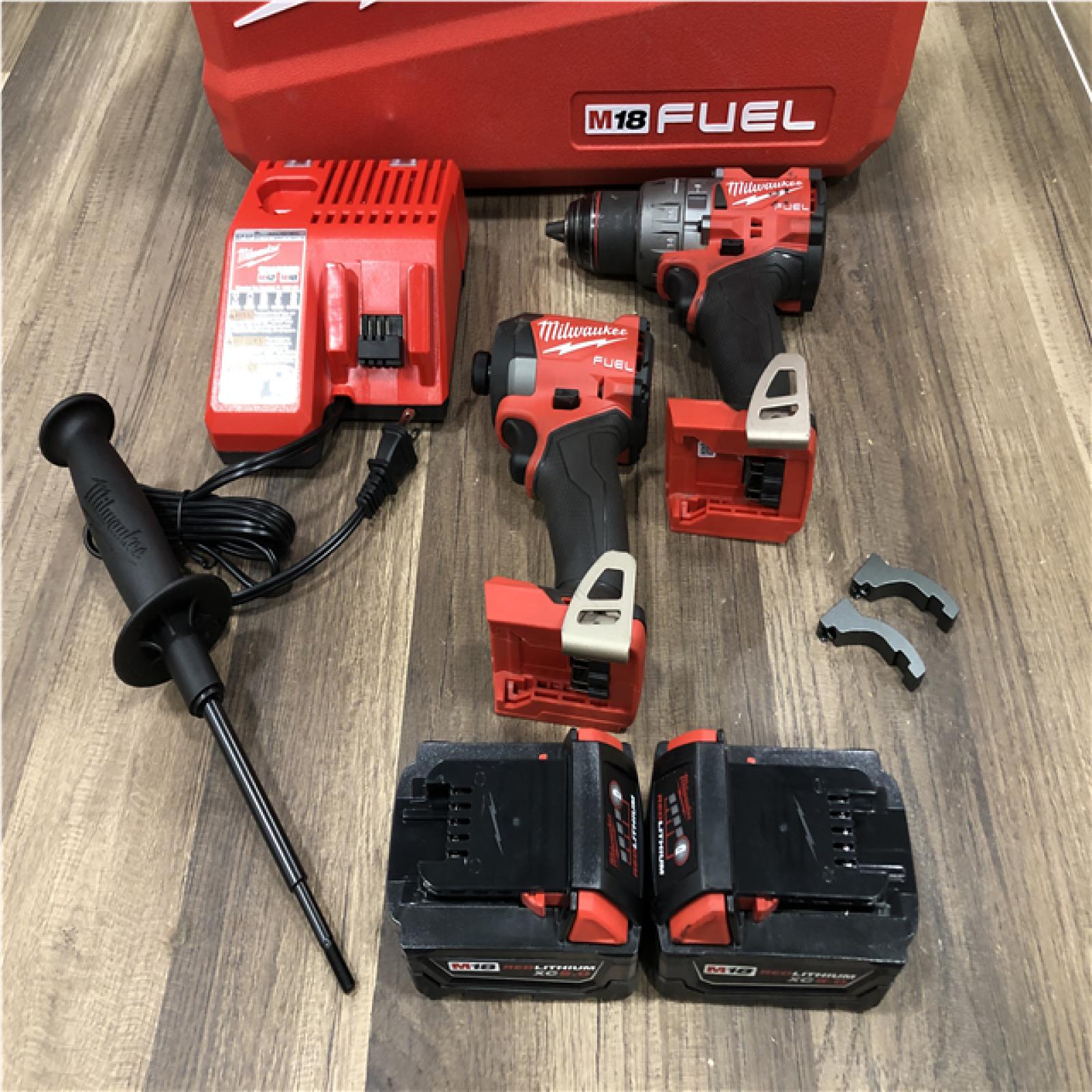 AS-IS VMilwaukee FUEL 18V Lithium-Ion Brushless Cordless Hammer Drill and Impact Driver Combo Kit