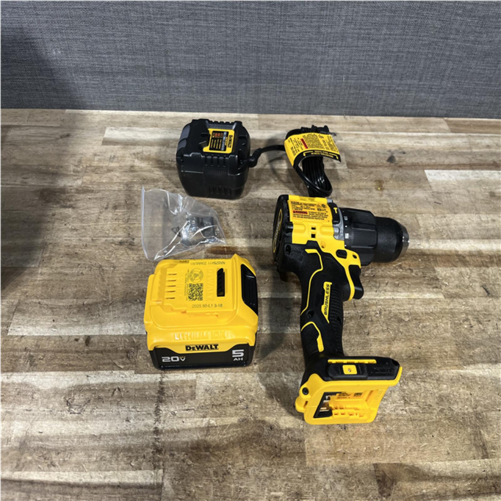 Houston Location AS-IS DEWALT ATOMIC 20V Lithium-Ion Cordless 1/2 in. Hammer Drill Kit