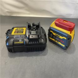 AS-IS - DEWALT FLEXVOLT 20V/60V MAX Lithium-Ion 6.0Ah Battery Pack with 6 Amp Output Charger