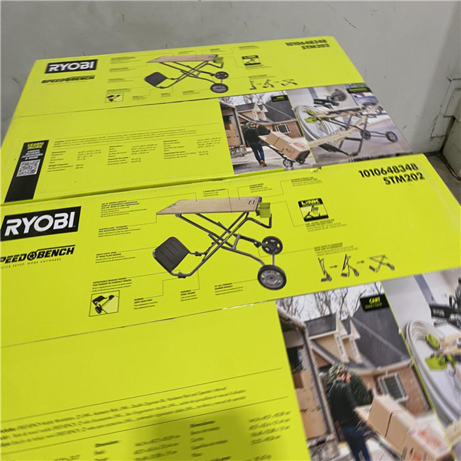 DALL AS LOCATION - NEW! RYOBI SPEED BENCH Mobile Workstation PALLET -(6 UNITS)