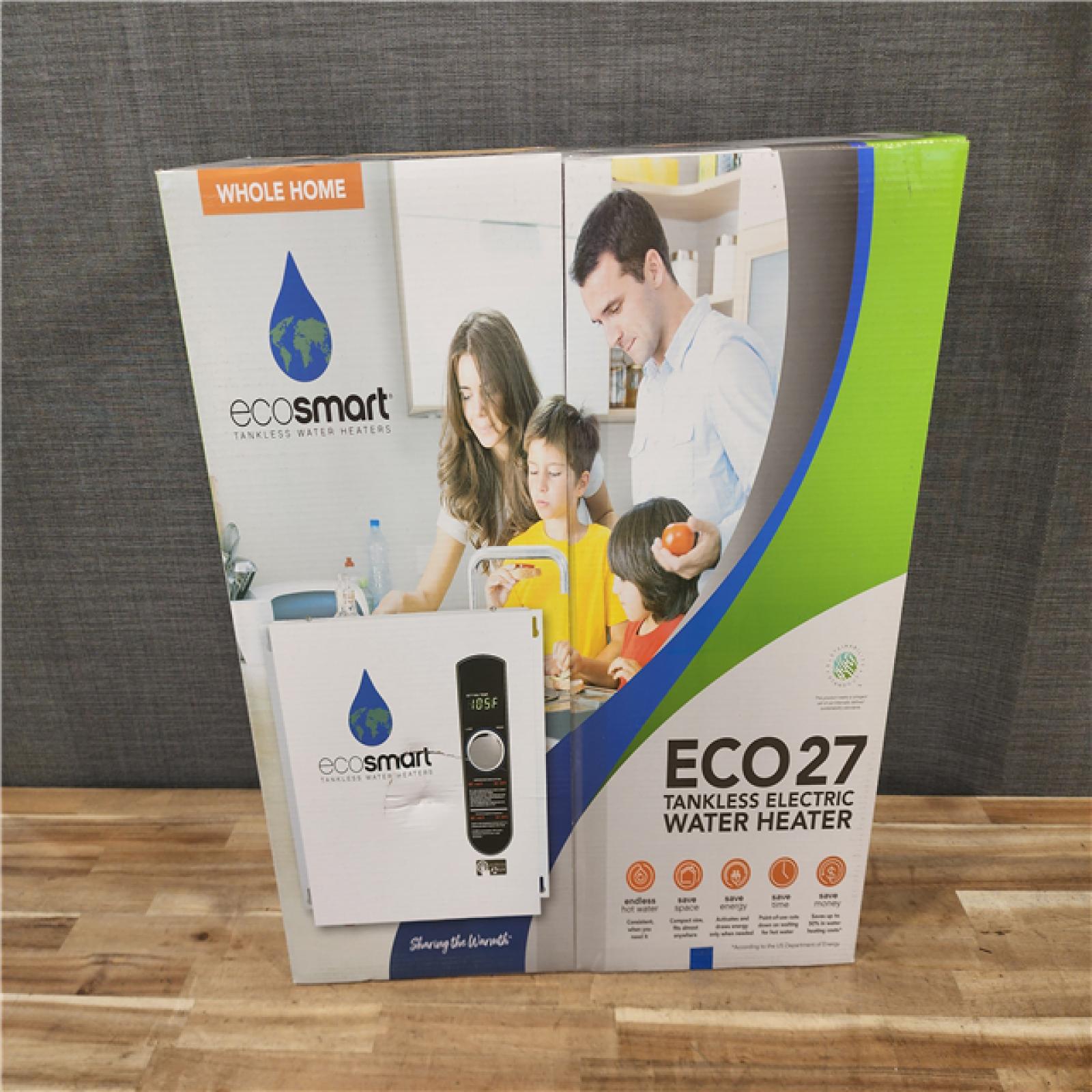 HOUSTON LOCATION - AS-IS (NEW) ECO27 TANKLESS ELECTRIC WATER HEATER