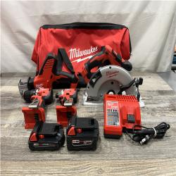 AS-IS Milwaukee 18-Volt Lithium-Ion Brushless Cordless (4-Tool) Combo Kit