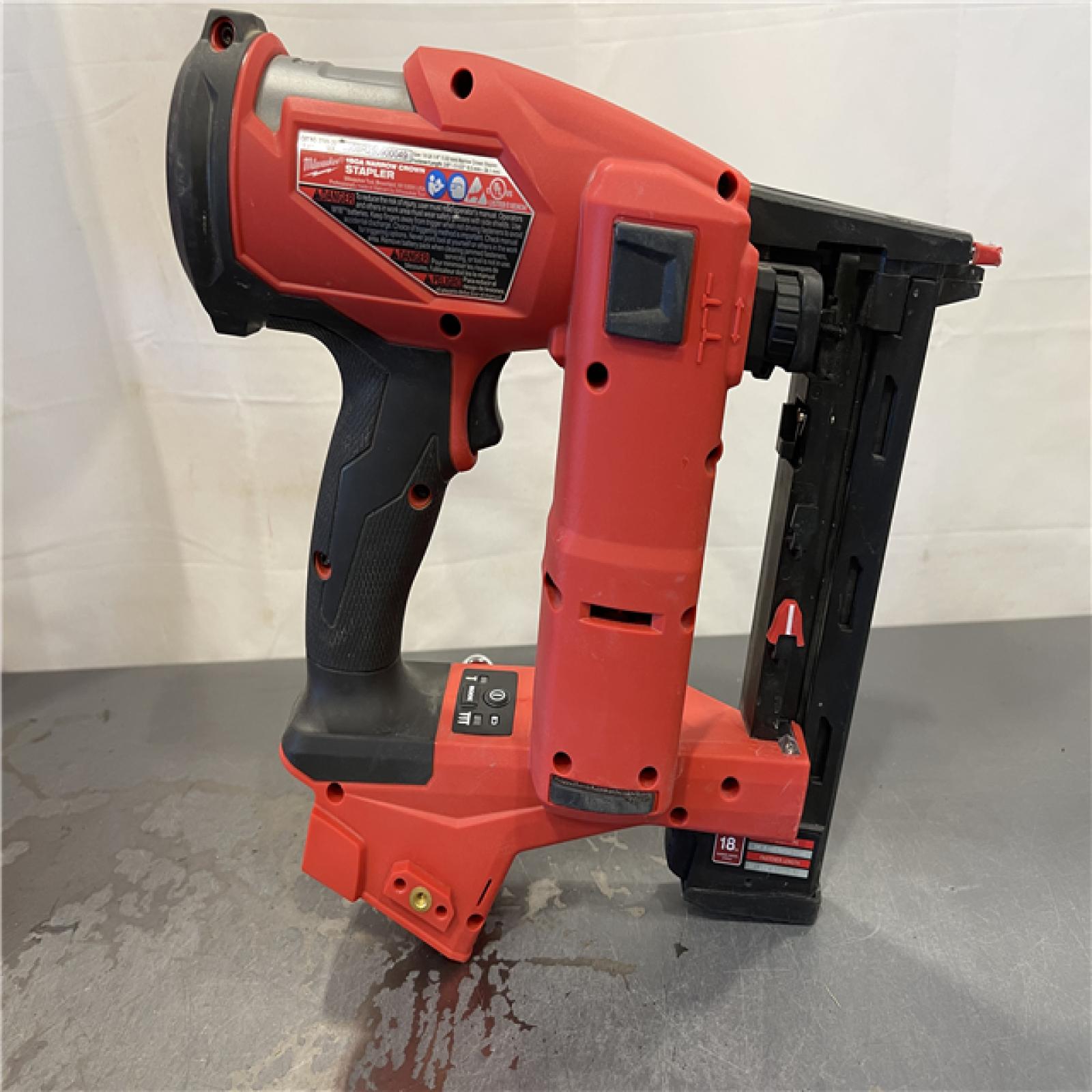 AS-IS - MILWAUKEE FUEL 18V Cordless 18-Gauge 1/4 in. Narrow Crown Stapler