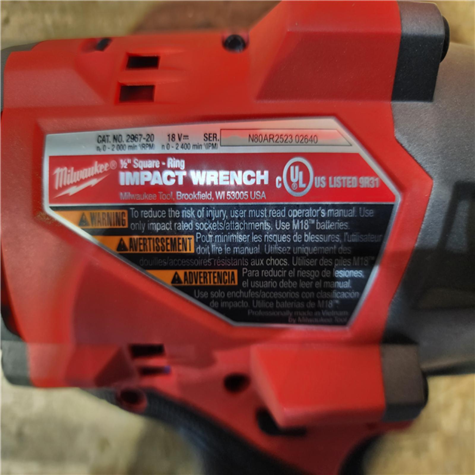 HOUSTON LOCATION - AS-IS Milwaukee M18 FUEL 18V Lithium-Ion Brushless Cordless 1/2 in. Impact Wrench with Friction Ring (Tool-Only)