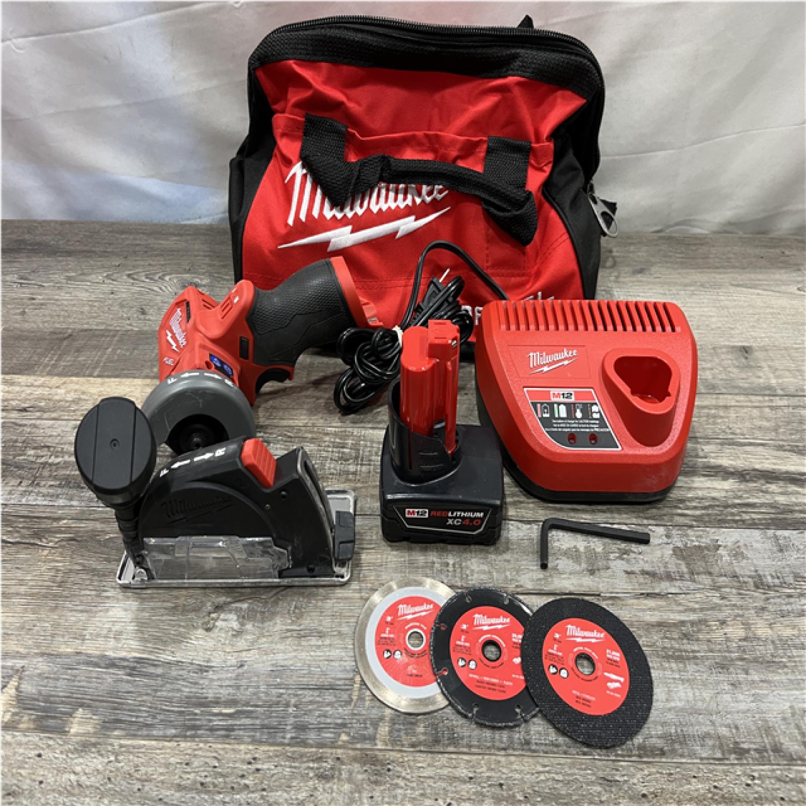 AS-IS Milwaukee FUEL 12V 3 in. Lithium-Ion Brushless Cordless Cut Off Saw Kit