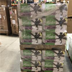 DALLAS LOCATION - Hunter Highbury II 52 In. LED Indoor Matte Black Ceiling Fan With Light Kit PALLET-(30 UNITS)