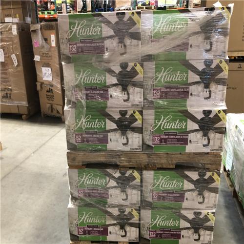 DALLAS LOCATION - Hunter Highbury II 52 In. LED Indoor Matte Black Ceiling Fan With Light Kit PALLET-(30 UNITS)