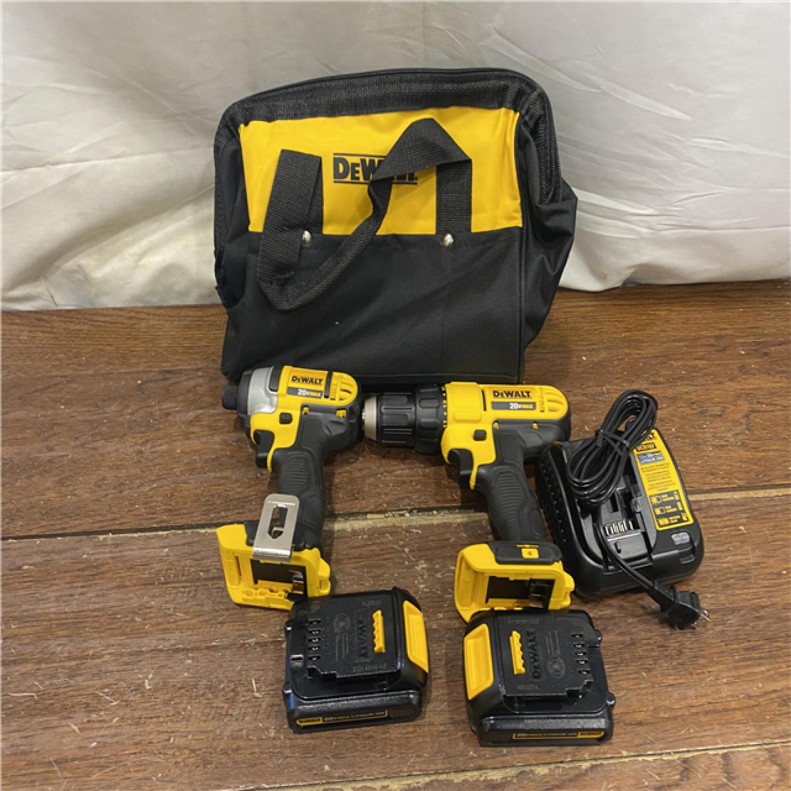 AS-IS DeWALTA® 20V MAX Cordless Drill Driver/Impact Driver Combo Kit 1.3 Ah Lithium Ion