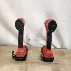 AS-IS- Milwaukee 18V Lithium-Ion Brushless Cordless Compact Drill/Impact Combo Kit