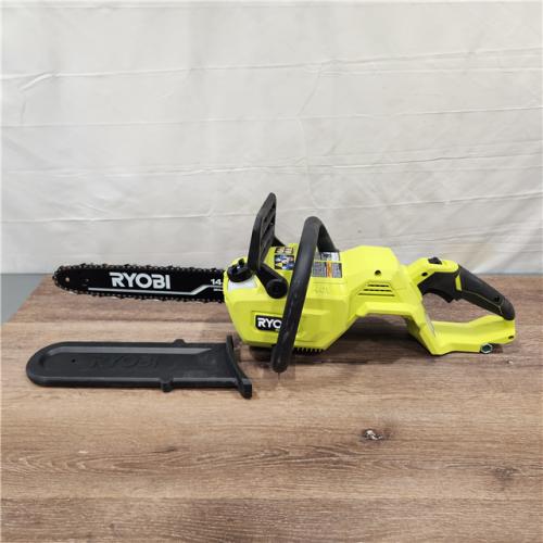 AS-IS RYOBI 40-Volt HP Brushless 14 in. Electric Cordless Chainsaw (Tool Only) RY405010 (Bulk Packaged)  Black Yellow